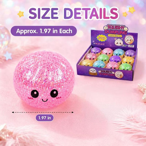 Squishy Mini Dumpling Toy, 12 Pcs Per Box
