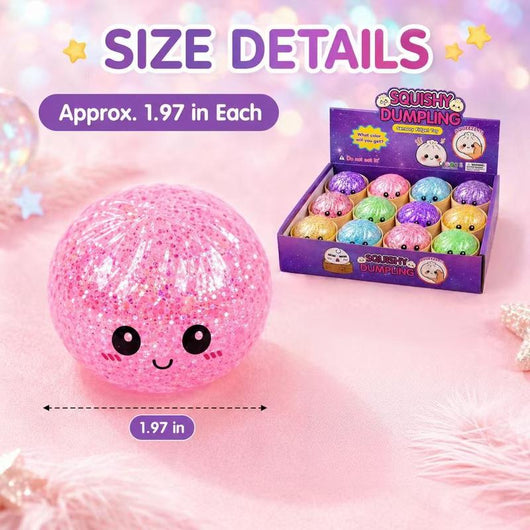 Squishy Mini Dumpling Toy, 12 Pcs Per Box