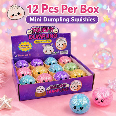 Squishy Mini Dumpling Toy, 12 Pcs Per Box